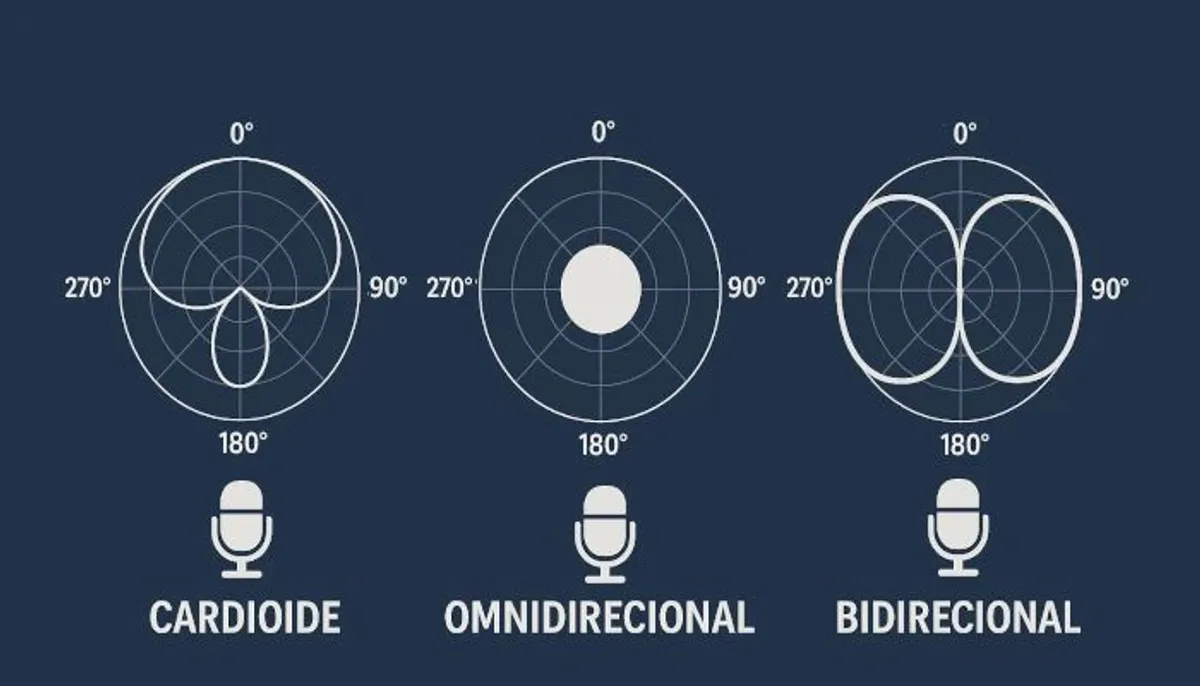 padrões polares dos microfones