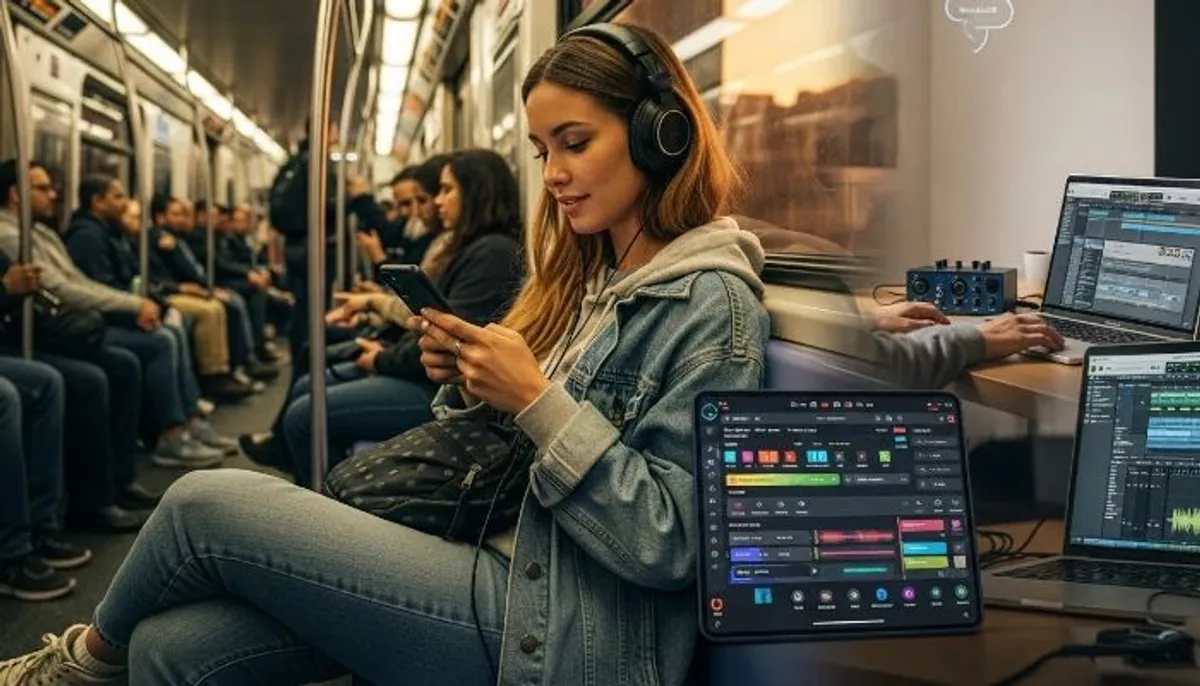 A Bia sendo criativa no metrô