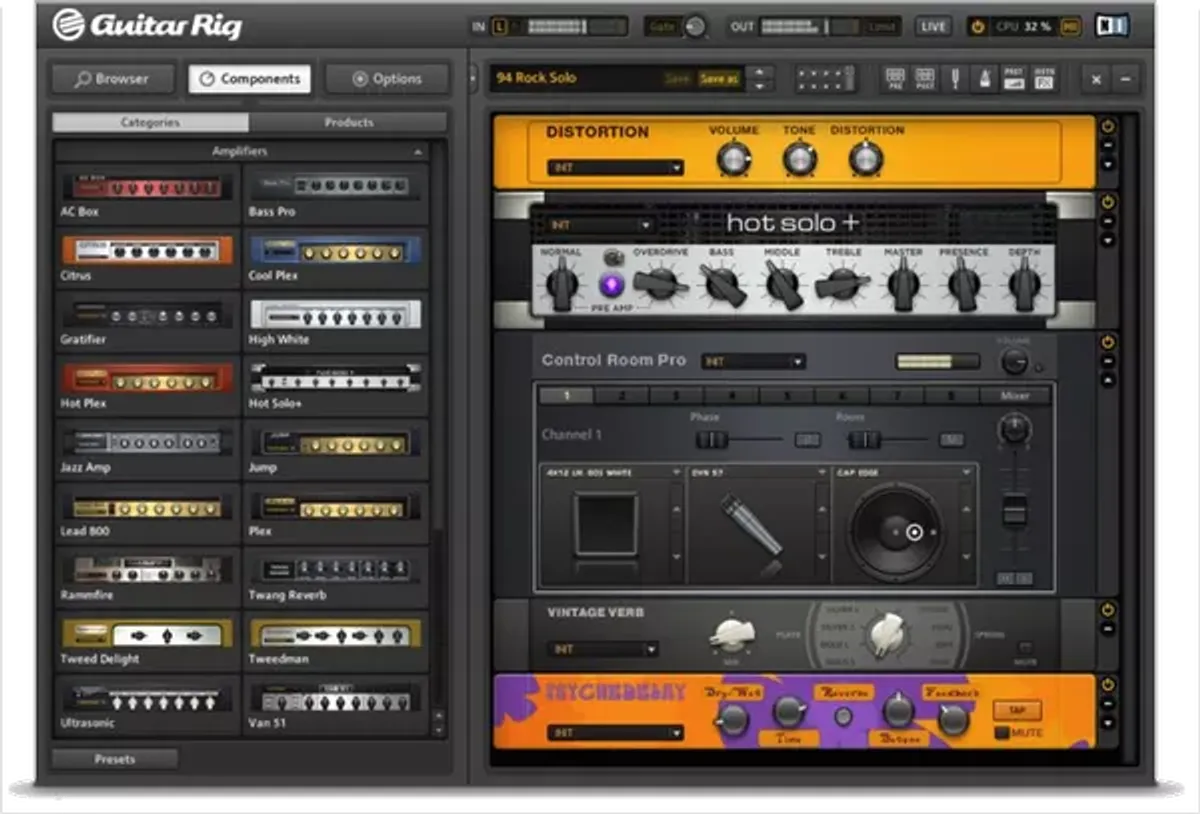 guitar rig 5 pro interface efeitos guitarra